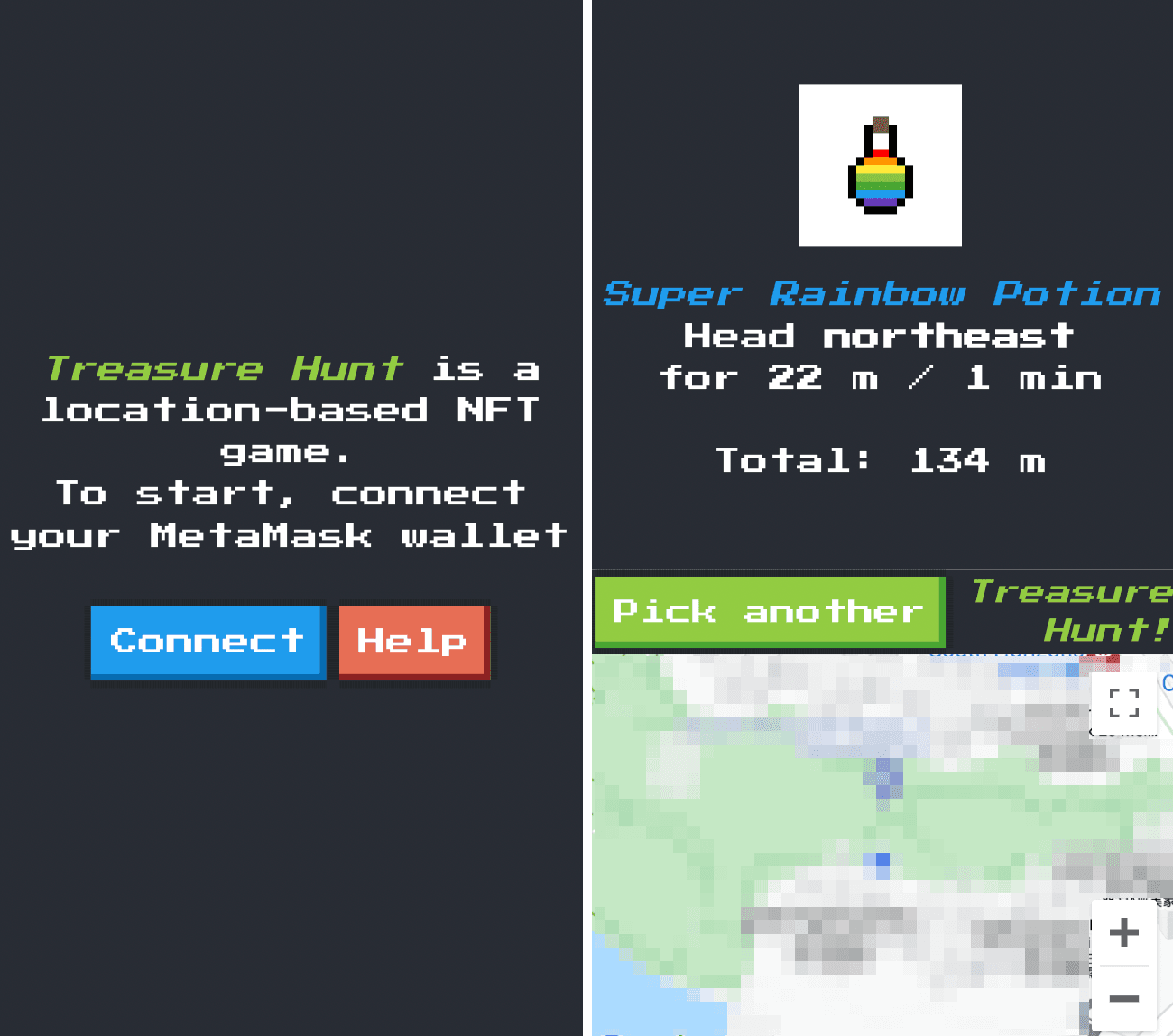 Treasure Hunt 💰💰💰 - a location-based NFT game using thirdweb
